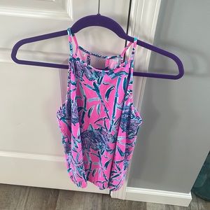 Worn once Lilly Pulitzer Mandevilla Pink extra lucky tank size XS
